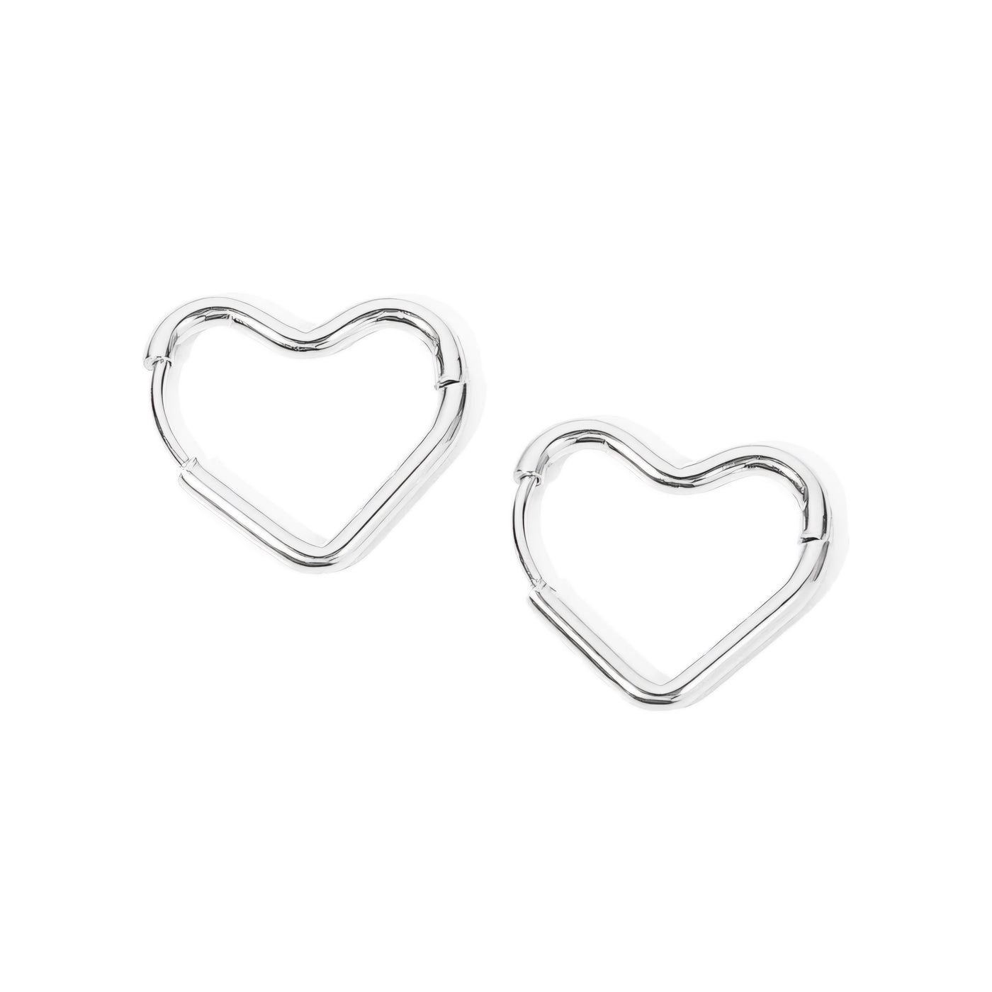 Hjerte hoops i titanium