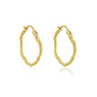 Crooked hoops i 18 karat forgyldt 925 sterlingsølv 2 størrelser.