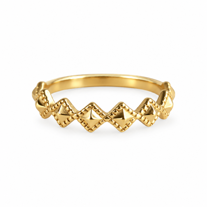 Ring romber vintage look - 14 karat titanium