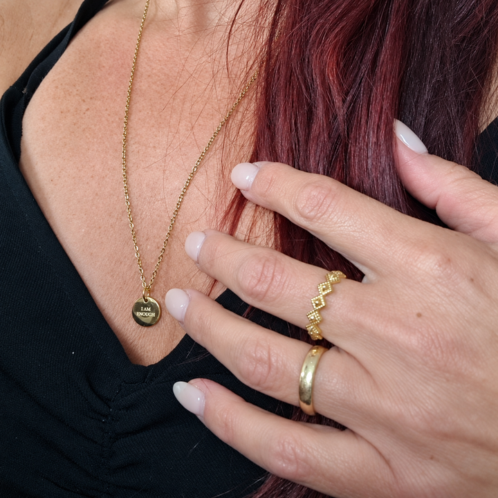 Ring romber vintage look - 14 karat titanium