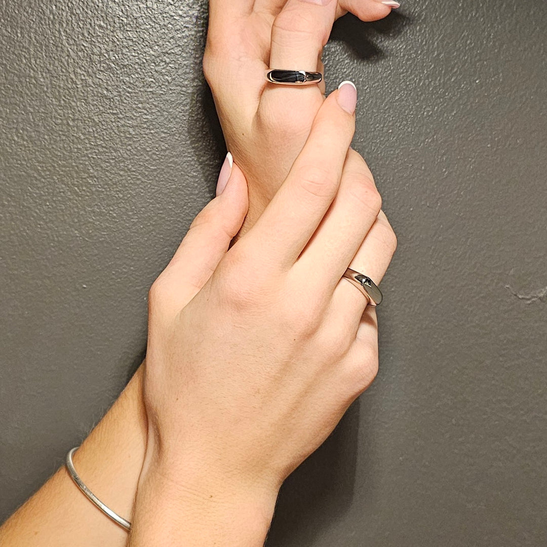 Signet ring i titanium