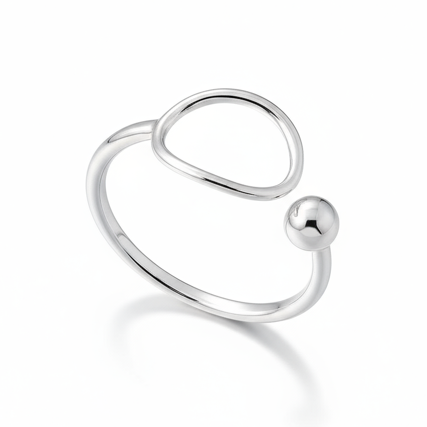 Ring åben cirkel - titanium