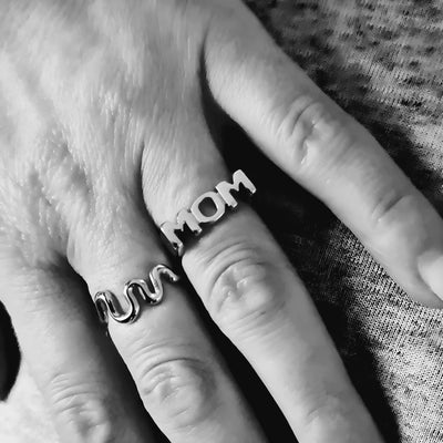 MOM ring justerbar i rustfrit ædelstål