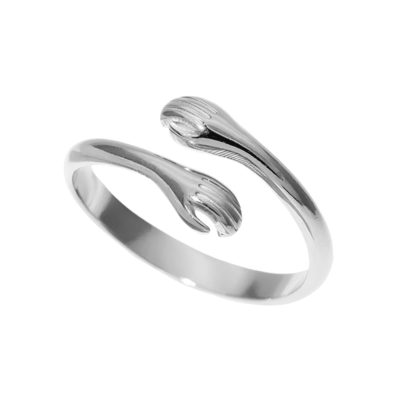 Ring der omfavner i titanium