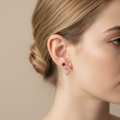 Hoops tynde 18 karat forgyldt titanium 6 - 8 - 10 - 12 mm.