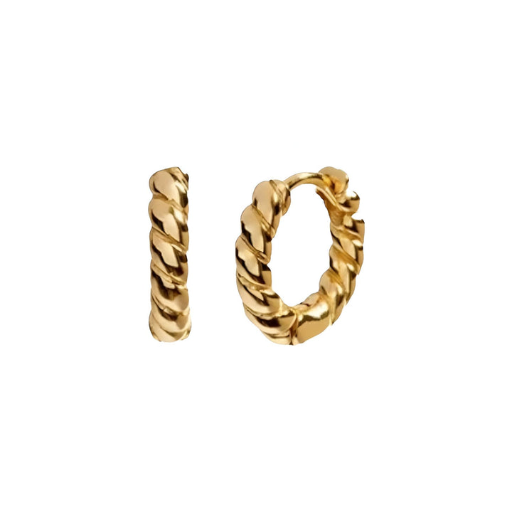Snoede hoops i 18 karat forgyldt messing