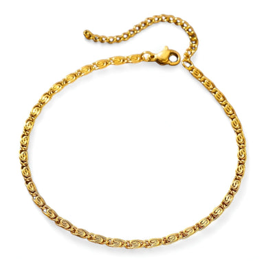 Armbånd snirkel links i 18kt.forgyldt ædelstål