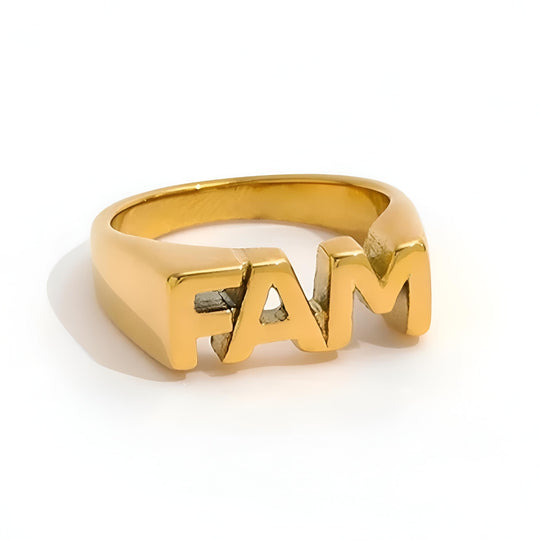 2. Sortering FAM ring - 18 karat forgyldt ædelstål