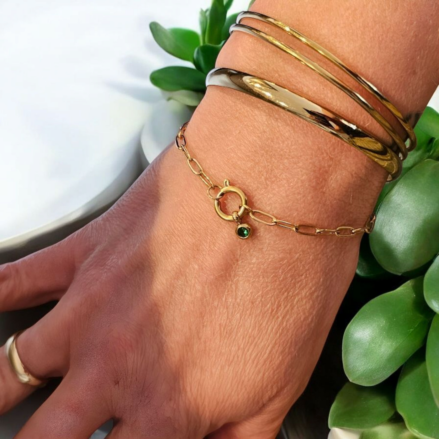 Armbånd til vedhæng i 18 karat forgyldt ædelstål