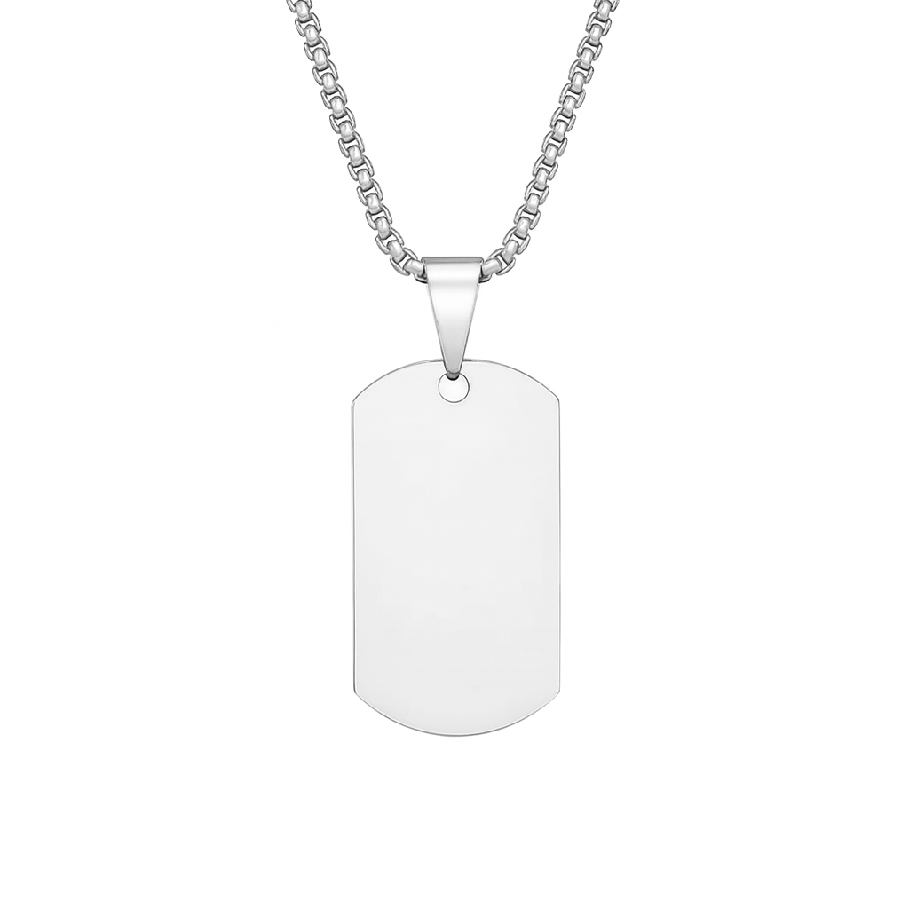 Dogtag halskæde i rustfrit ædelstål