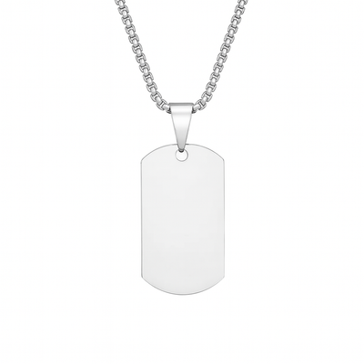 Dogtag halskæde i rustfrit ædelstål