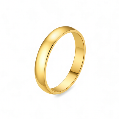 Band ring 4mm. i 18 karat forgyldt titanium