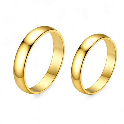 Band ring 4mm. i 18 karat forgyldt titanium