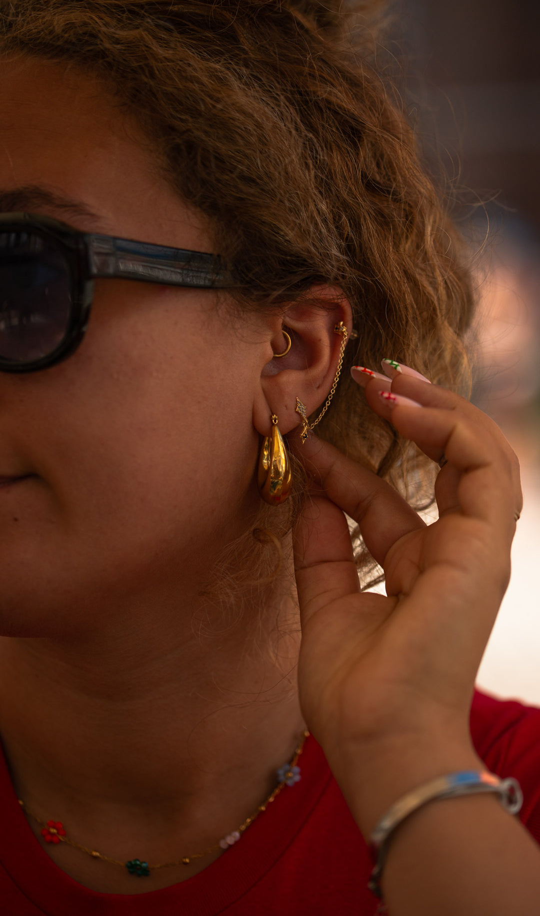 Ovale hoops 30mm - 18 karat forgyldt ædelstål