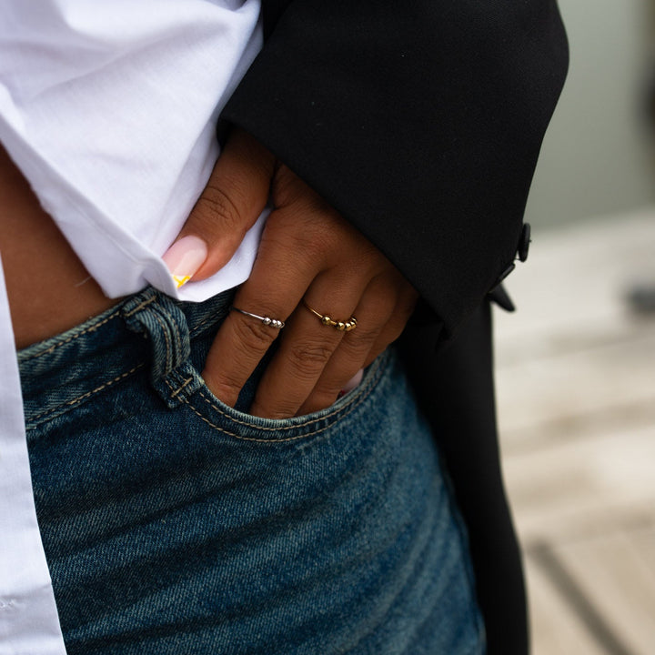 Fidget antistress ring - 18 karat forgyldt ædelstål