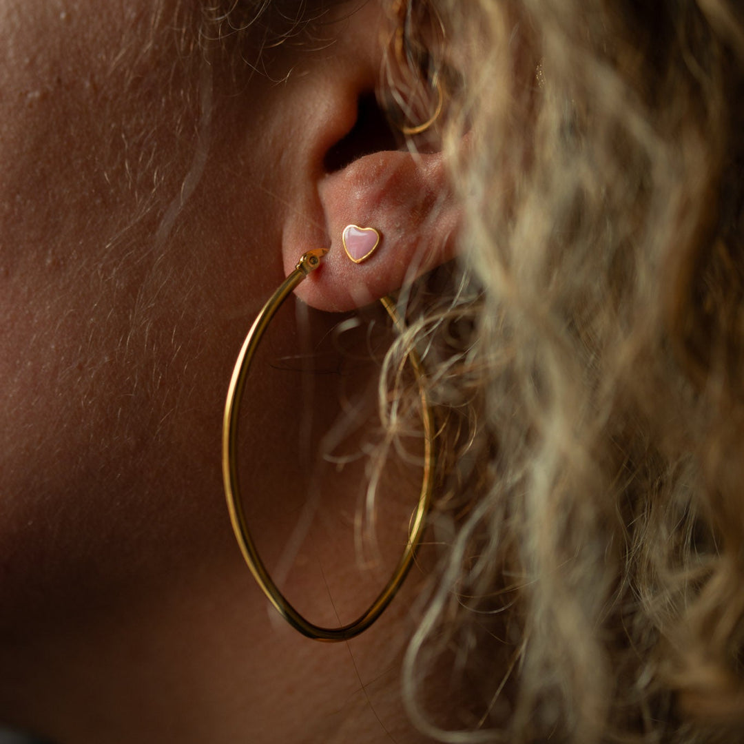Ovale hoops 5.8cm - 18 karat forgyldt ædelstål
