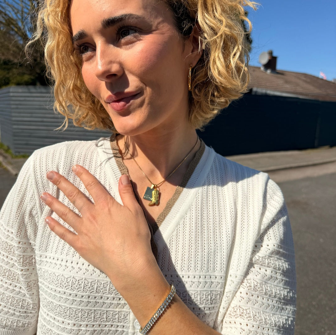Halskæde "and forever" citat  - 18 karat forgyldt ædelstål