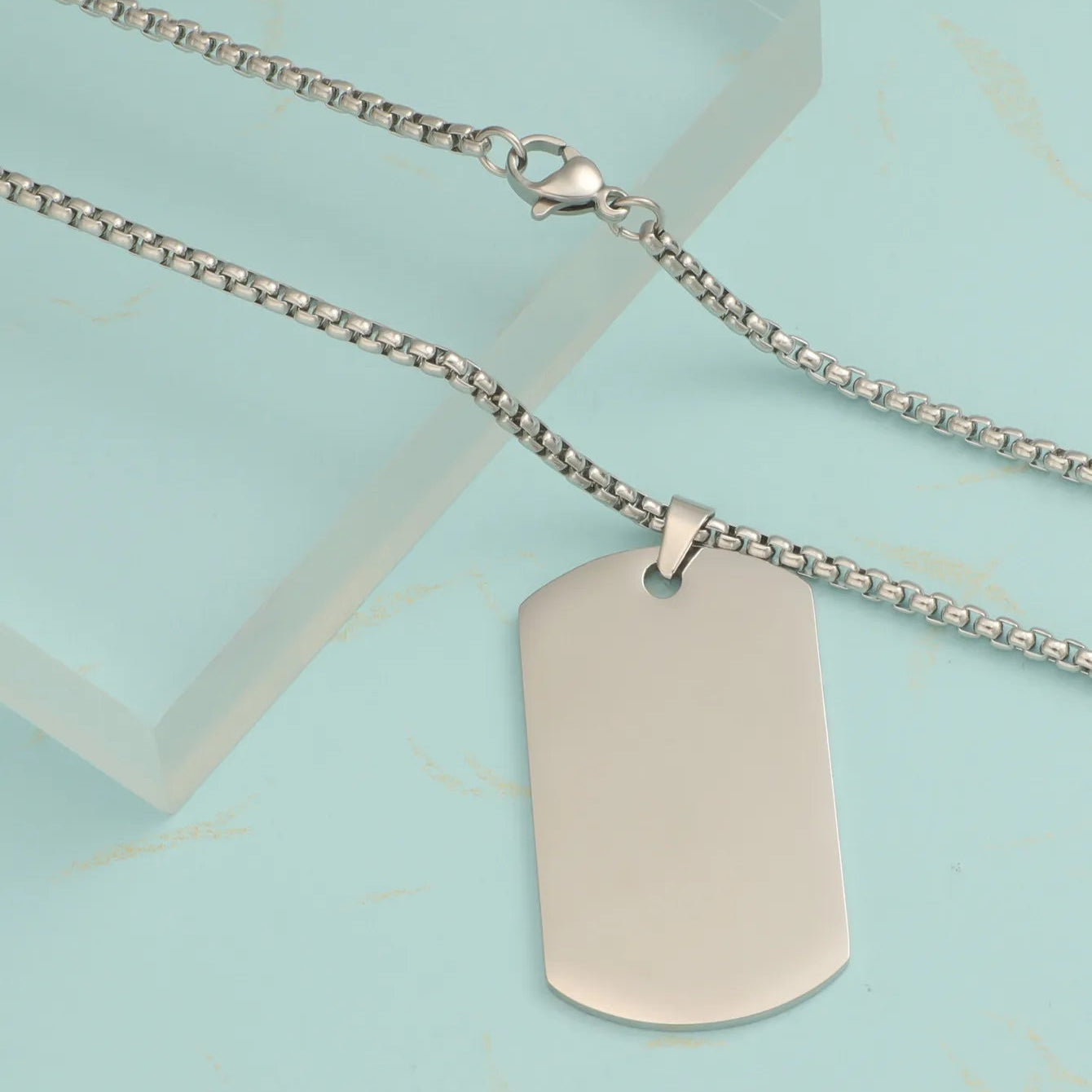 Dogtag halskæde i rustfrit ædelstål