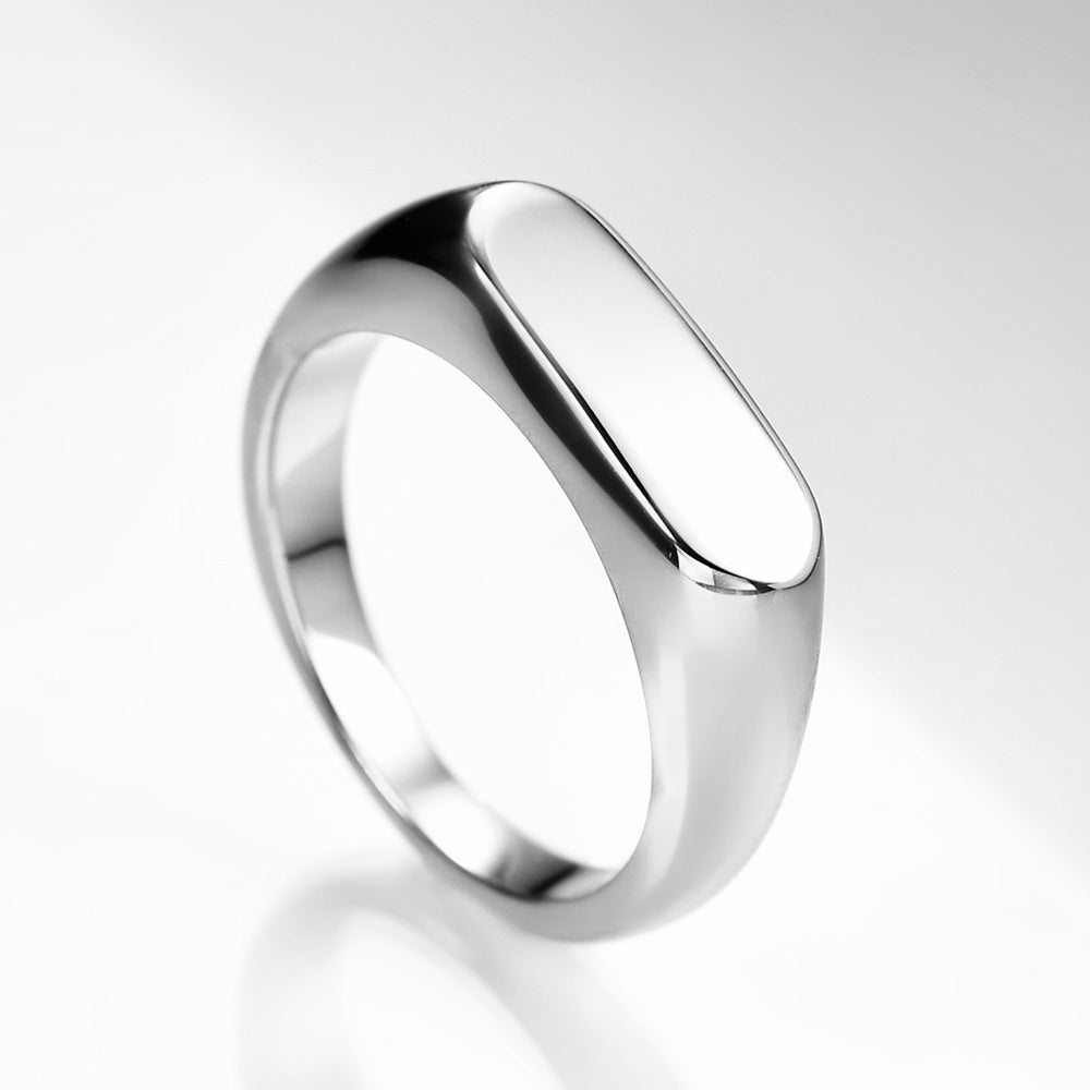 Signet ring i titanium