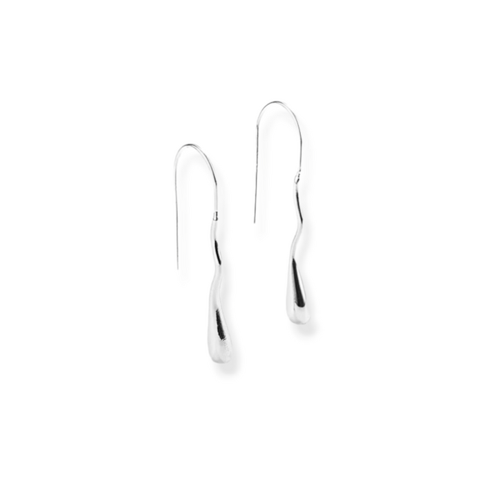 Hænge ørering med flydende look i 925 sterlingsølv