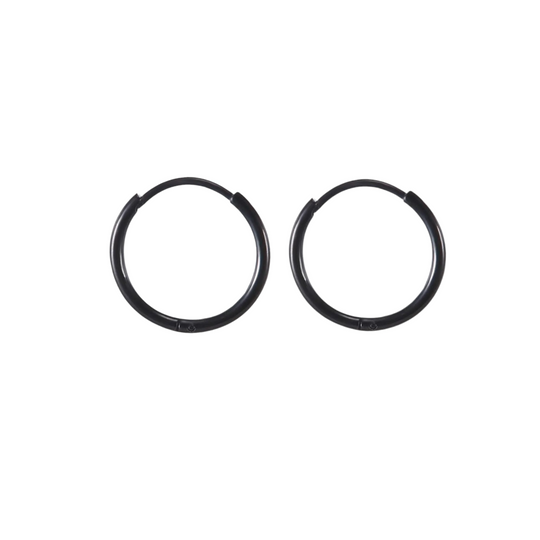 Hoops tynde sorte titanium 6 - 8 - 10 - 12 mm.