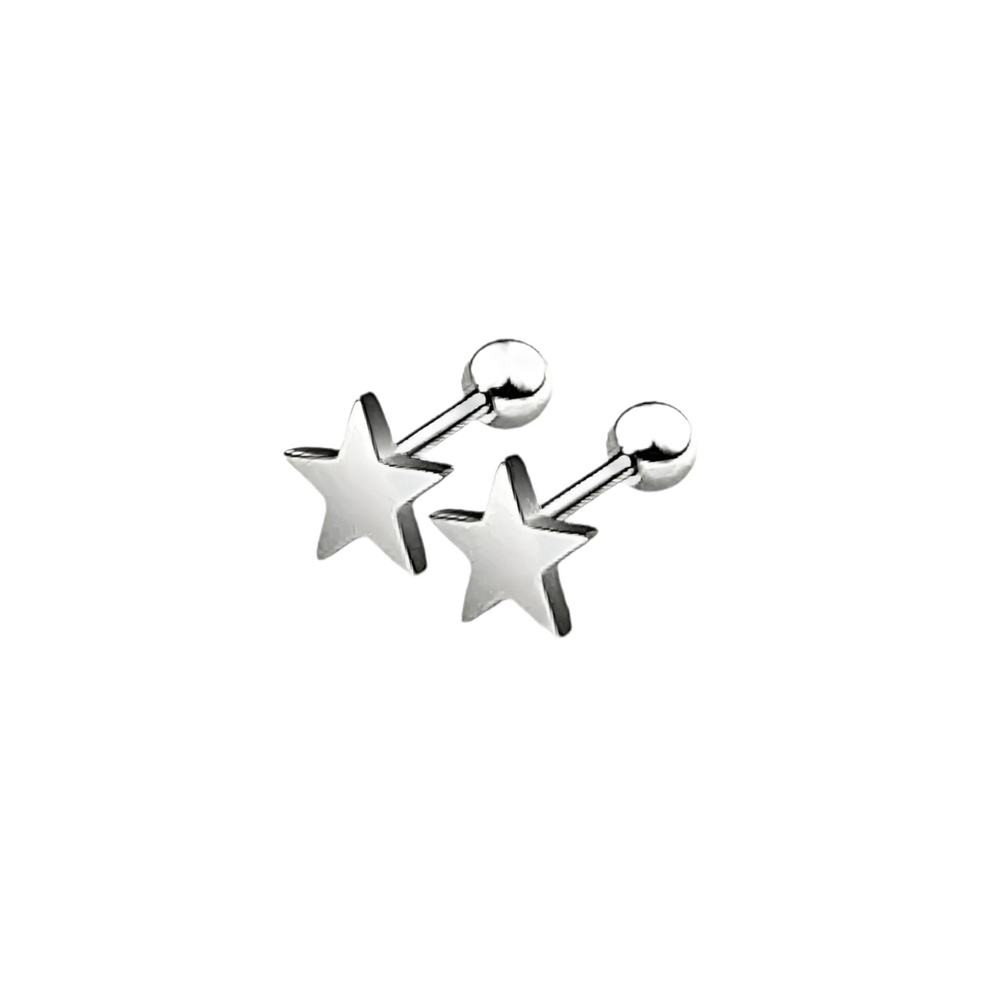 Ørestikker stjerner med kuglelås i rustfrit stål