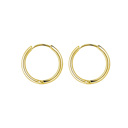 Hoops tynde 18 karat forgyldt titanium 6 - 8 - 10 - 12 mm.
