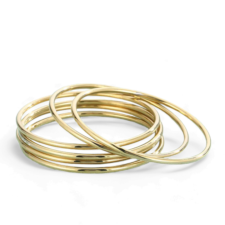 2. Sortering armringe (3mm) - 18 karat forgyldt ædelstål