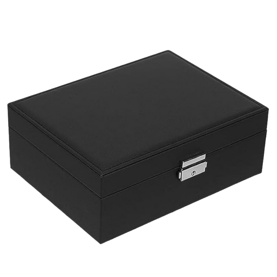 2. Sortering luksus PU læder smykkeskrin medium