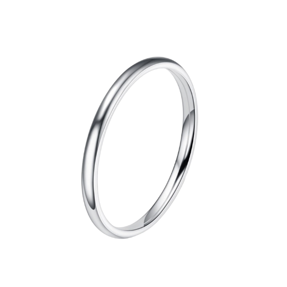 Band ring 2mm - titanium