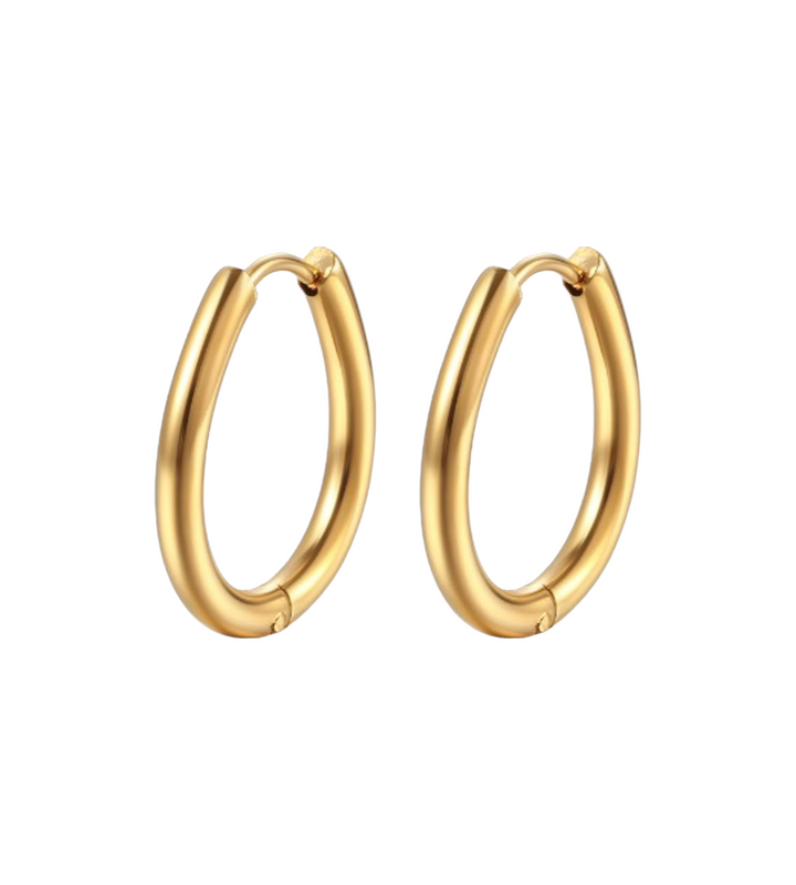 Timeless hoops (20mm) - 18 karat forgyldt ædelstål