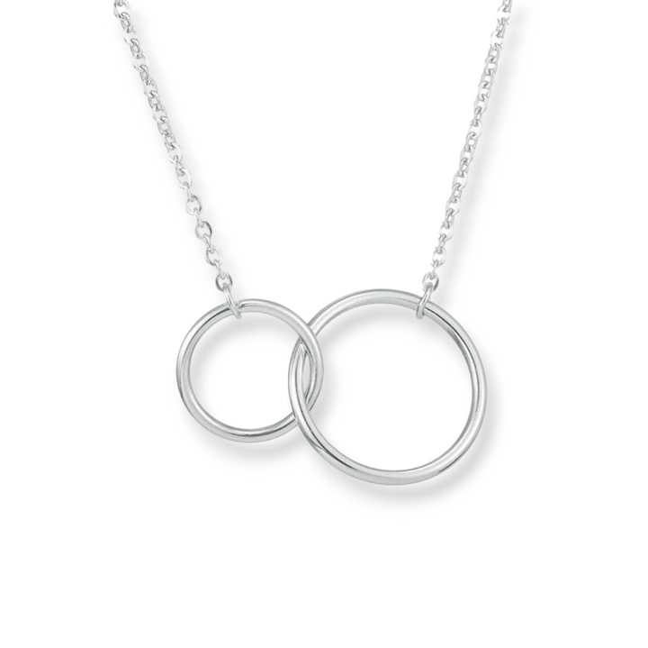 Cirkel i cirkel halskæde i titanium