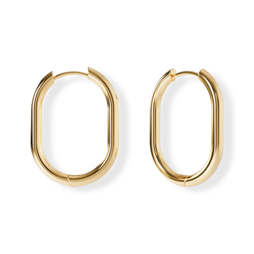 U hoops - 18 karat forgyldt titanium