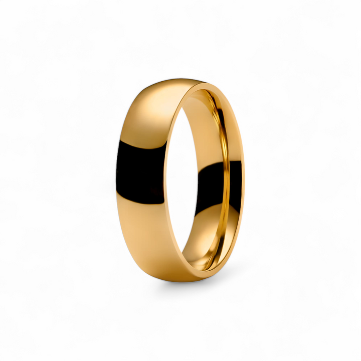 Band ring 6mm - 18 karat forgyldt ædelstål