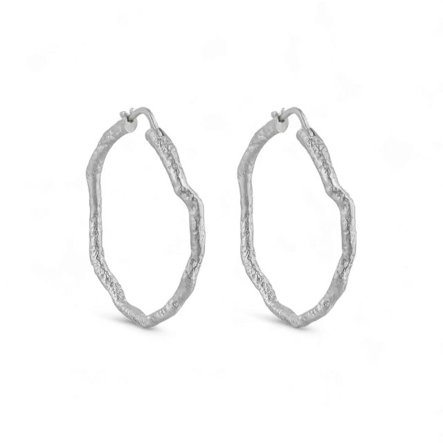 Crooked hoops i 925 sterlingsølv 2 størrelser