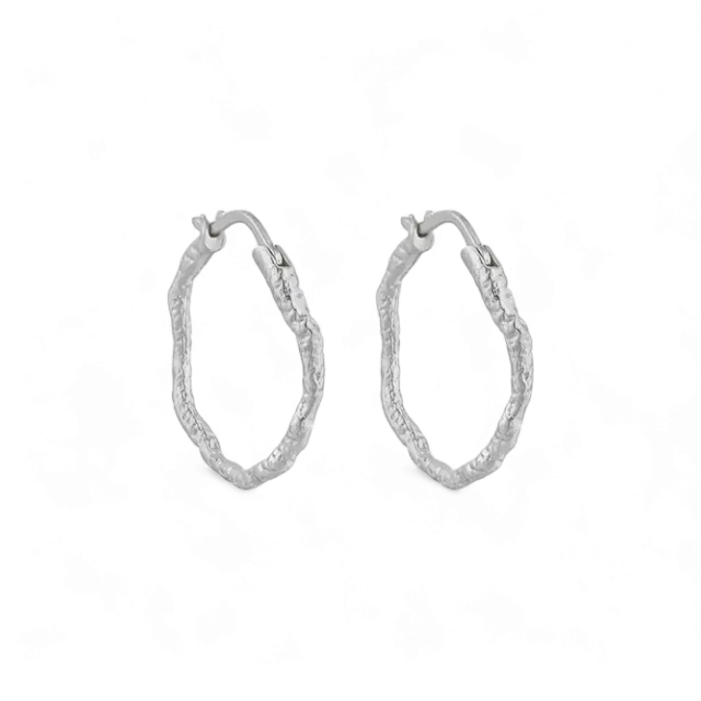Crooked hoops i 925 sterlingsølv 2 størrelser