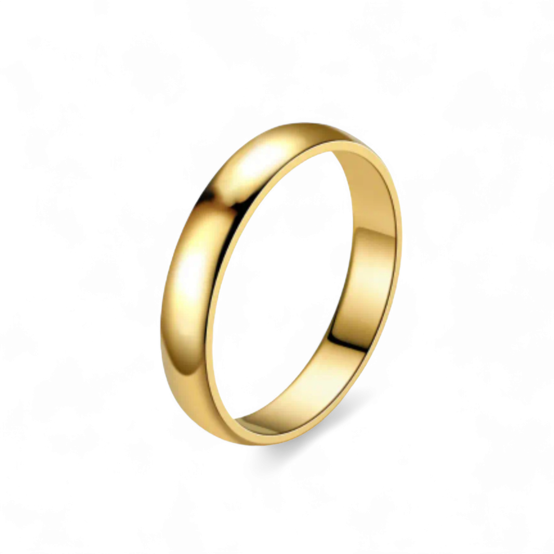 Band ring 4mm. i 18 karat forgyldt titanium