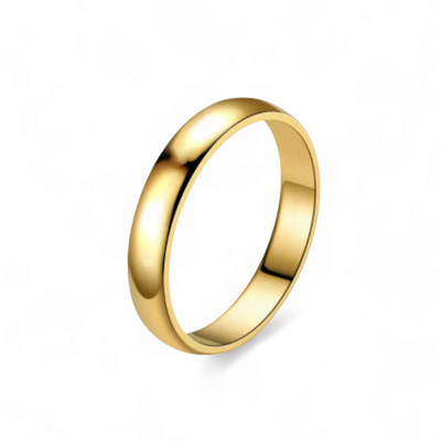 Band ring 4mm. i 18 karat forgyldt titanium