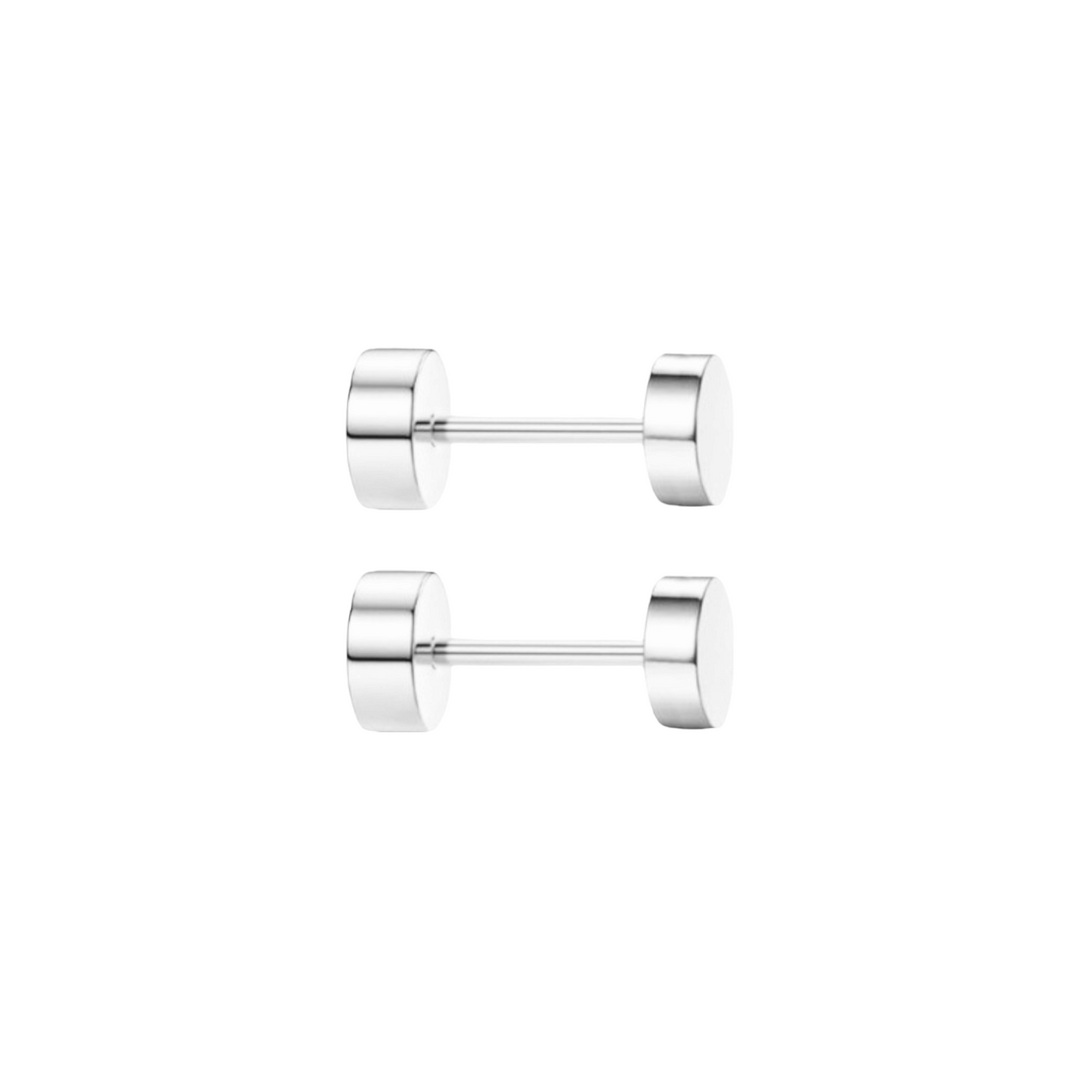 Ørestikker flad cirkel 2½mm - ædelstål
