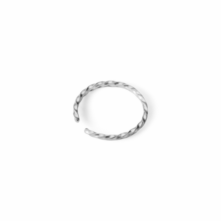 Næse hoop 8mm. med mønster i rustfrit ædelstål