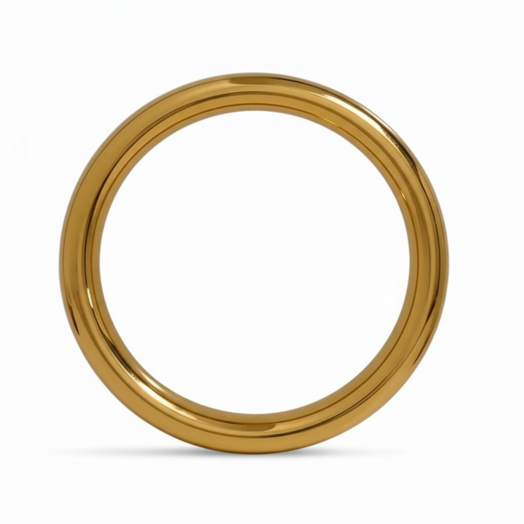 Armring letvægt 8mm - 18 karat forgyldt ædelstål