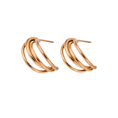 Hoops i 18 karat forgyldt titanium