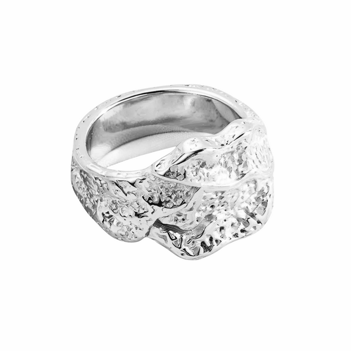 Ring med struktur - ædelstål