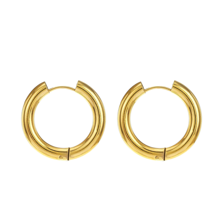Hoops 24mm. i 18 karat forgyldt ædelstål