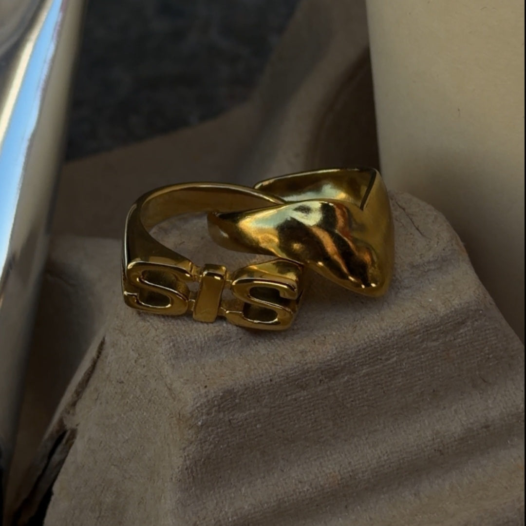 Soft heart ring - 18 karat forgyldt ædelstål
