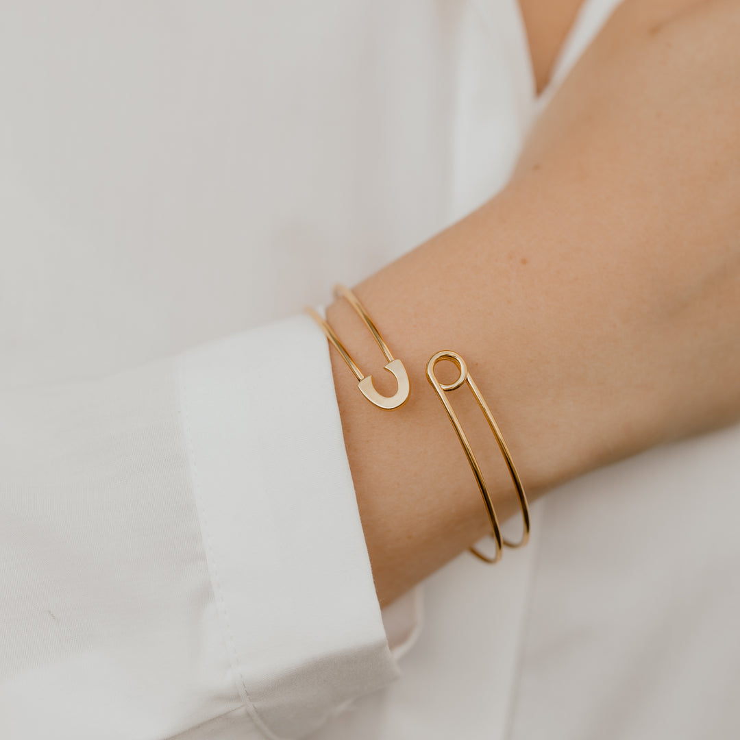 Armring safety - 18 karat forgyldt titanium