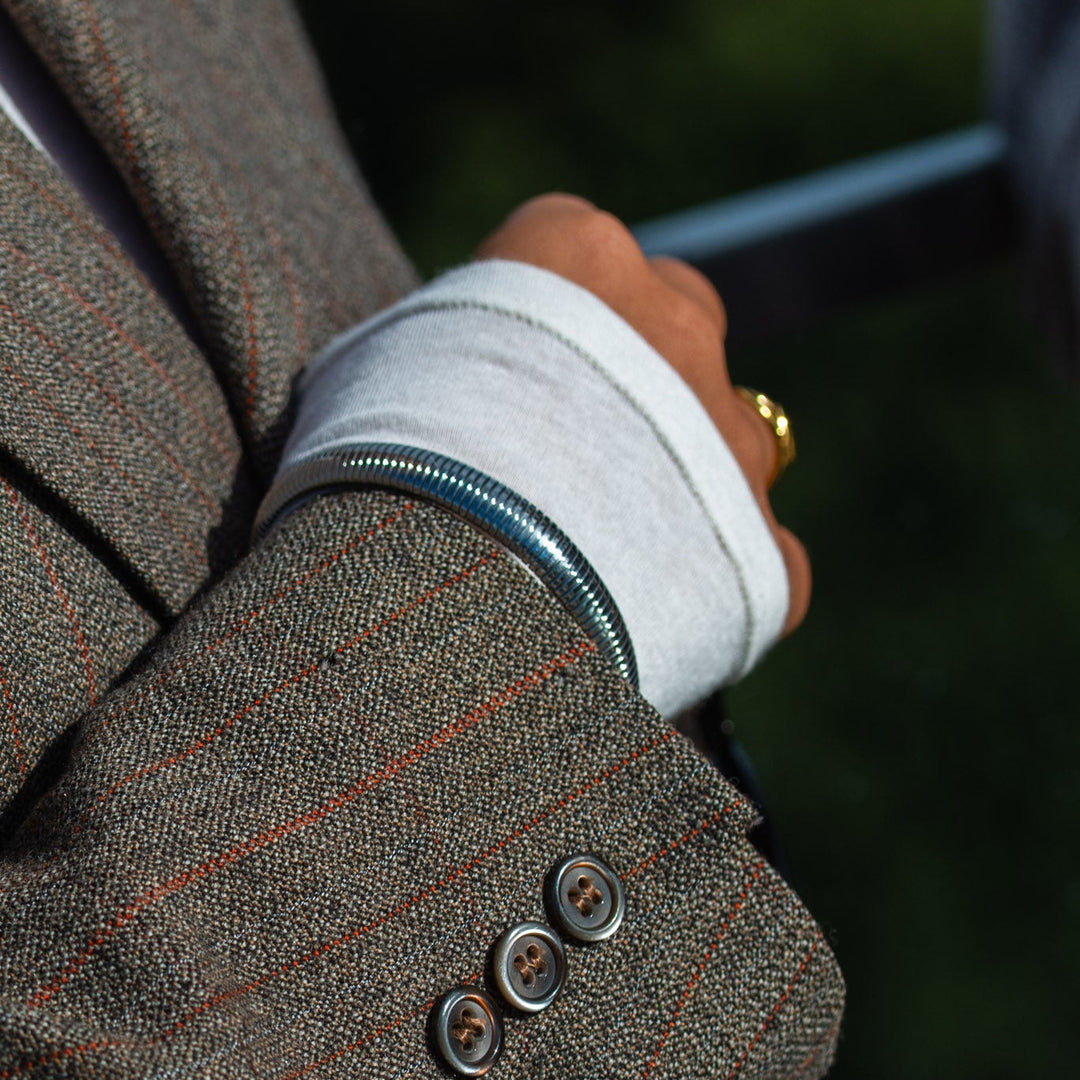 Elastisk bangle armbånd - titanium