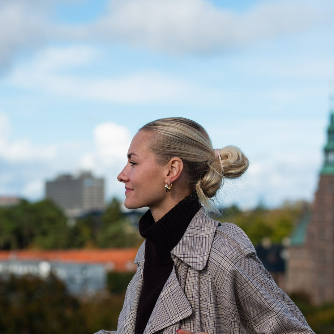 Zirkon Hoops – 18 karat forgyldt ædelstål - Flere Størrelser