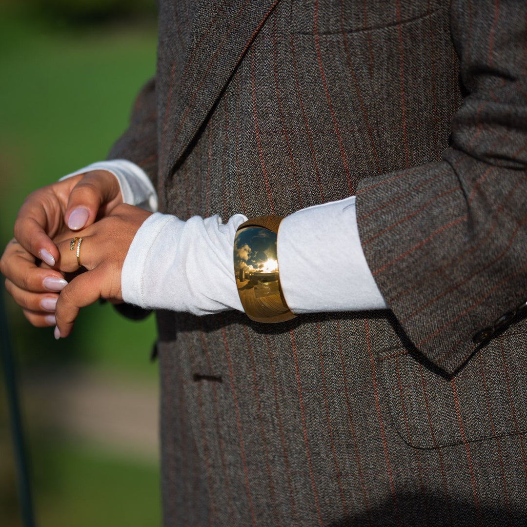 Armring 3cm - 18 karat forgyldt ædelstål