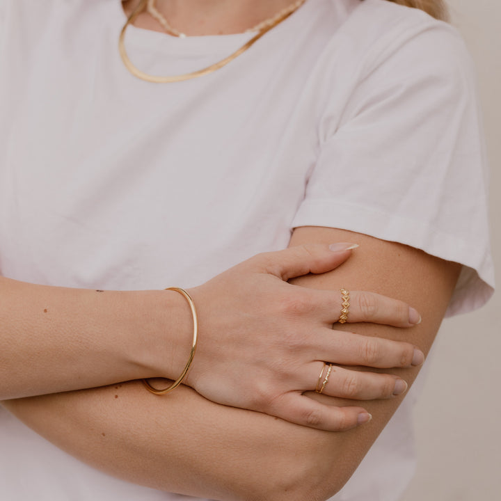Armring 2.5mm - 18 karat forgyldt titanium